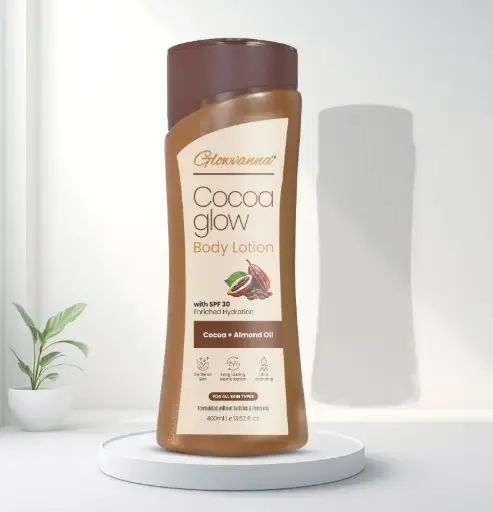 Glowvanna Cocoa Glow Body Lotion with SPF 30 | Cocoa & Almond Oil | Deep Hydration, Soft & Smooth Skin, 24hr Moisturization | 200 ML